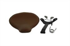 (image for) Brown Leather Velo Racer Solo Seat Kit