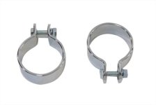 (image for) Chrome 1-3/4" Pipe Clamp Set