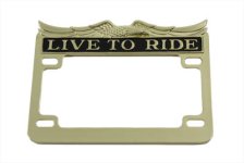 (image for) License Plate Frame Gold Inlay