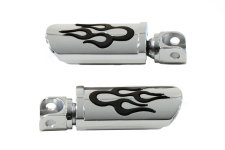 (image for) Flame Style Adjustable Footpeg Set Chrome