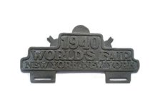 (image for) 1940 World's Fair License Plate Topper