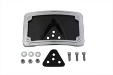 (image for) License Plate Bracket Curved Laydown Style Chrome Billet