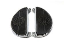 (image for) Driver Chrome Footboard Set with H-D Logo