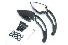 (image for) Spade Mirror Set with Billet Stems