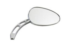 (image for) Oval Mirror Chrome with Billet Slotted Stem