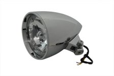 (image for) 5-3/4" Chrome Rocket Style Headlamp