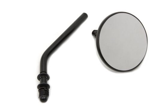 (image for) 3" Round Mini Mirror with Stock Stem, Black