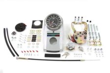 (image for) Chrome Dash Panel Kit with 1:1 Ratio Speedometer