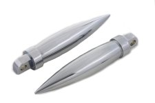 (image for) Chrome Long Torpedo Style Footpeg Set