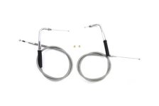 34" Stainless Steel Throttle and Idle Cable Set (image for) 34" Stainless Steel Throttle and Idle Cable Set