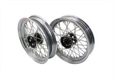 (image for) 16" Rear Wheel with Black Hub, Chrome Rim, Chrome Spokes