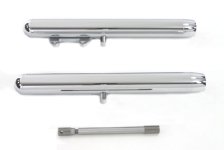 (image for) 41mm Fork Slider Set Chrome 4" Over Stock