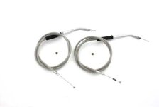 (image for) Stainless Steel Throttle and Idle Cable Set with 45.83" Casing