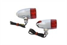 (image for) Chrome Snake Eye Marker Lamp Set Red
