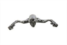 (image for) 7" Headlamp Visor Ornament Skull Type Chrome