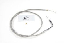 (image for) Braided Stainless Steel Throttle Cable with 45" Casing