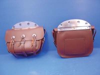 (image for) Brown Leather Replica Saddlebag Set