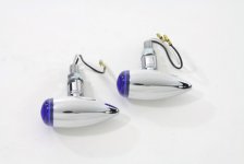 (image for) Mini LED Bullet Blue Lens Marker Lamp Set