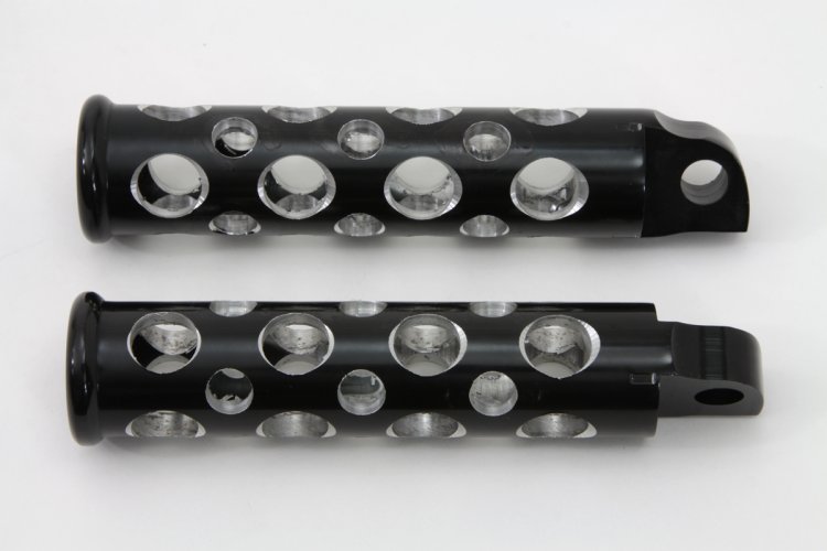 (image for) Black Swiss Cheese Style Footpeg Set - Click Image to Close