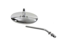 (image for) Oval Mirror with Round Short Stem, Chrome