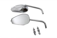 (image for) Teardrop Mirror Set with Round Stems, Chrome