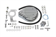(image for) Tear Drop Air Cleaner Kit Finned Chrome