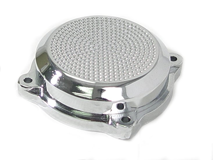 (image for) Perforated CV Carburetor Cover Chrome - Click Image to Close