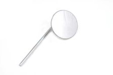 (image for) Round Mirror Set Stainless Steel with Stem