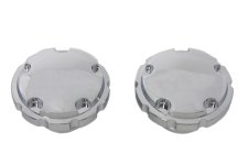 (image for) Chrome Techno Style Vented and Non-Vented Gas Cap Set