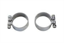 (image for) Chrome Wide Exhaust Clamp Set