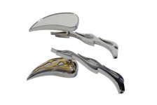 (image for) Chrome Billet Tear Drop Mirror Set