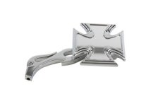 (image for) Maltese Mirror with Billet Flame Stem, Chrome