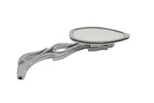 (image for) Tear Drop Mirror with Billet Flame Stem, Chrome