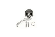 Skull Mirror Chrome with Billet Stem (image for) Skull Mirror Chrome with Billet Stem