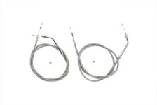 (image for) Stainless Steel Throttle and Idle Cable Set with 54.32" Casing