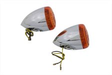 (image for) Chrome Torpedo Bullet LED Turn Signal Rear