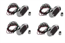 (image for) Chrome Mini Marker Lamp Set LED with Red Lens