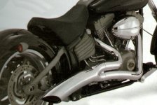 (image for) 2 into 1exhaust Pipe Header Set Chrome