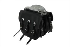 (image for) Replica Black Leather Saddlebag Set