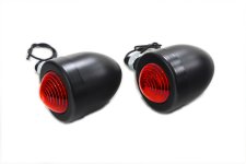 (image for) Black Marker Lamp Set with Red Lens Single Stem