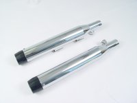 (image for) Chrome Slip On Muffler Set With Black Tips