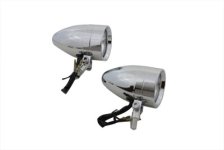 (image for) Chrome Torpedo Marker Lamp Set with Clear Lens