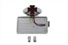 (image for) Chrome Horizontal LED Tail Lamp Kit Iron Cross Style