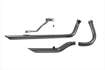 Exhaust Drag Pipe Set Flat Front Pipe