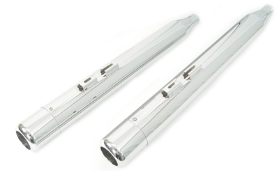 4" Muffler Set with Chrome Hollow Point End Tips