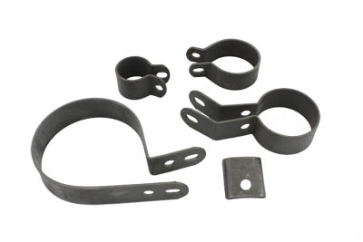 Exhaust Pipe Clamp Set Black