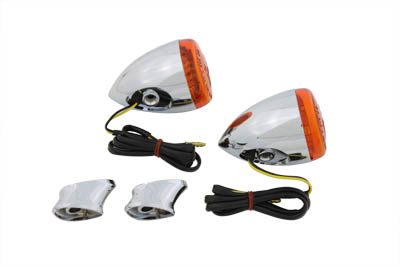 Rear Turn Signal Kit Amber Lens and LED