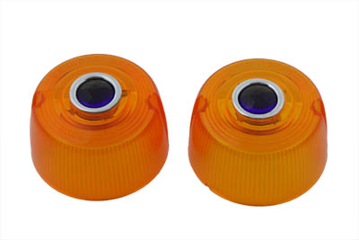 Turn Signal Amber with Blue Dot Lens Set