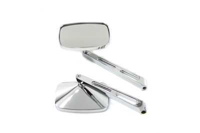 Rectangular Mirror Set with Slotted Stems
