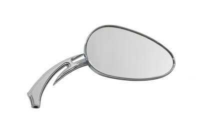 Oval Mirror Chrome with Billet Sickle Stem